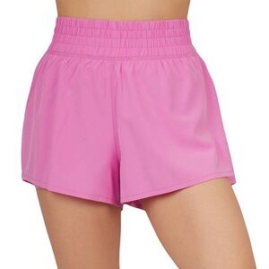 NWT Yogalicious Love and Flutter Flowy Running Shorts Opera Mauve Medium